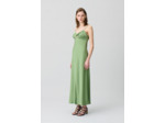 Robe longue satinée