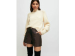 Pull en maille fantaisie col montant