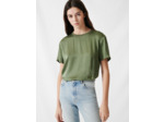 Tee-shirt en mix matières soie et coton