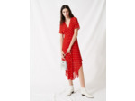 Robe longue en mousseline brodée