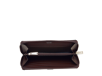 ELSA FACON IGUANA ET CUIR LISSE - Portefeuille Long - Chocolat