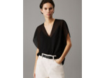BLOUSE À MANCHES COURTES EN GEORGETTE TRANSLUCIDE