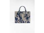 Cabas en jute à motif paisley