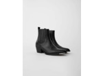 Bottines façon western en cuir