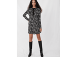 Robe en jacquard imprimé et dentelles