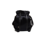 ELSA NYLON SATIN ET CUIR LISSE - Sac Seau - Noir