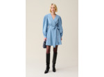 Robe courte manches ballons bleu