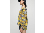 Top trompe-l'œil tee-shirt à carreaux