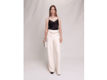 Pantalon large en tweed
