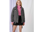 Doudoune façon tweed bicolore