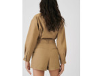 Short en coton stretch ceinturé
