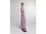 Robe longue satinée imprimée