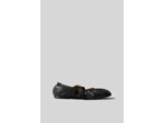 Ballerines cuir cœur doré