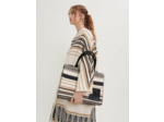Manteau oversize à rayures