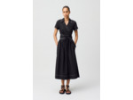Robe longue ceinturée