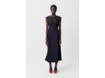 Robe longue organza dentelle fluide