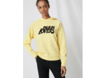 Sweat-shirt jaune brodé
