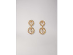 Boucles d'oreilles pendantes à strass