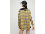 Top trompe-l'œil tee-shirt à carreaux