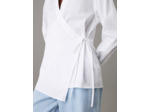 CHEMISE EN COTON DOUX À MANCHES LONGUES ENROULÉE