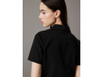 ROBE À COL BOUTON EN SEERSUCKER