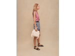 Short à broderies fleuries