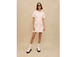 Robe en maille texturée rose
