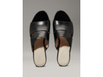 MULES EN CUIR À TALON - 7 CM