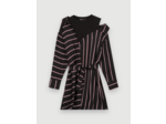 Robe chemise trompe-l'œil à rayures