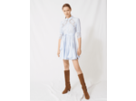 Robe patineuse avec ceinture à nouer