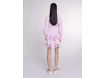Robe portefeuille imrpimée en lin