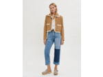 Blouson en suède à galons en crochet