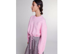 Pull court en maille à cordon