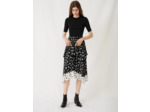 Robe trompe l’œil en satin imprimé