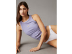 STRING THONG EN COTON ÉLASTIQUE RIBBÉ