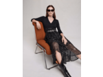 Robe longue mesh et sequins