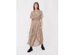 Robe foulard en jacquard lurex imprimé