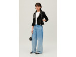Veste en cuir noir