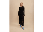 Robe longue en maille ajourée
