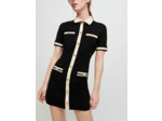 Robe en maille contrastée et mors