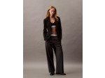 PANTALONS EN LAINE TROPICALE AVEC CEINTURE LOGO