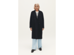 Manteau laine mi-long bleu marine