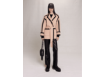 Manteau court bicolore