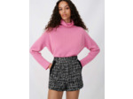 Short façon tweed à galons contrastés