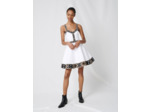 Robe patineuse en maille blanche