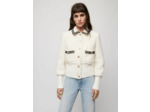 Blouson façon tweed contrasté