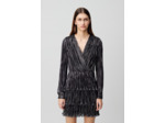 Robe argentée courte à volants
