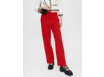Pantalon tailleur large rouge