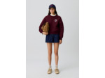 Sweat coton col victorien