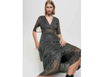 Robe à volants en lamé fluide